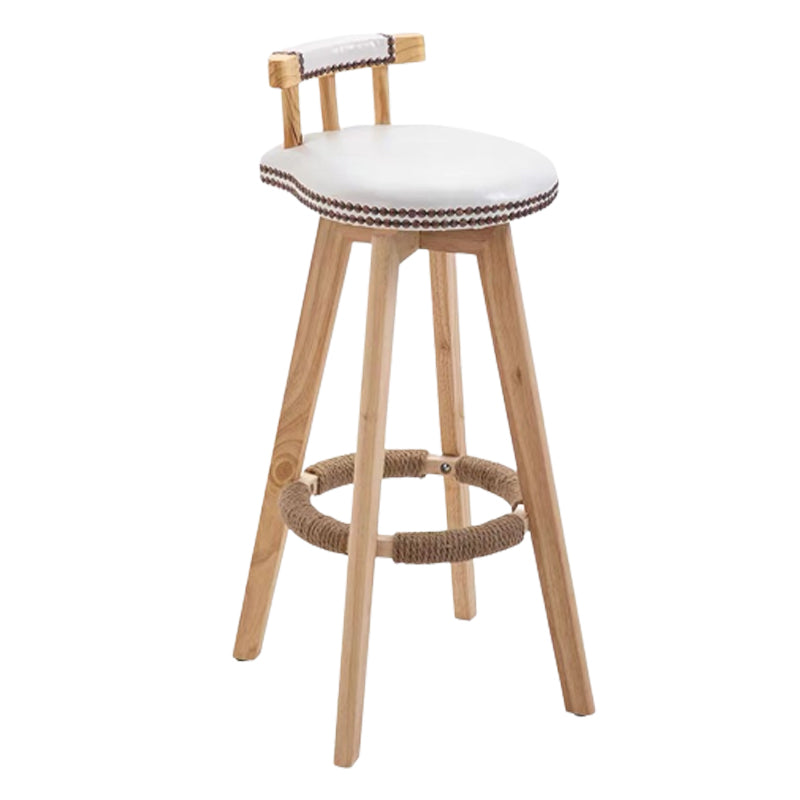 Modern Wooden Barstool Fabric Cushion in Matte Finish for Indoor
