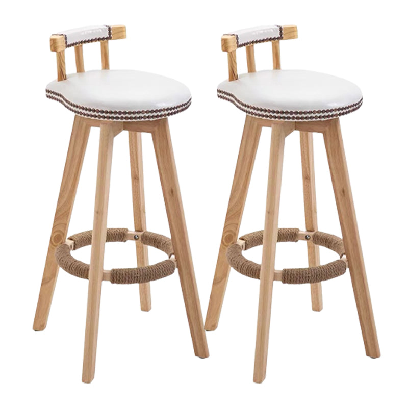 Modern Wooden Barstool Fabric Cushion in Matte Finish for Indoor