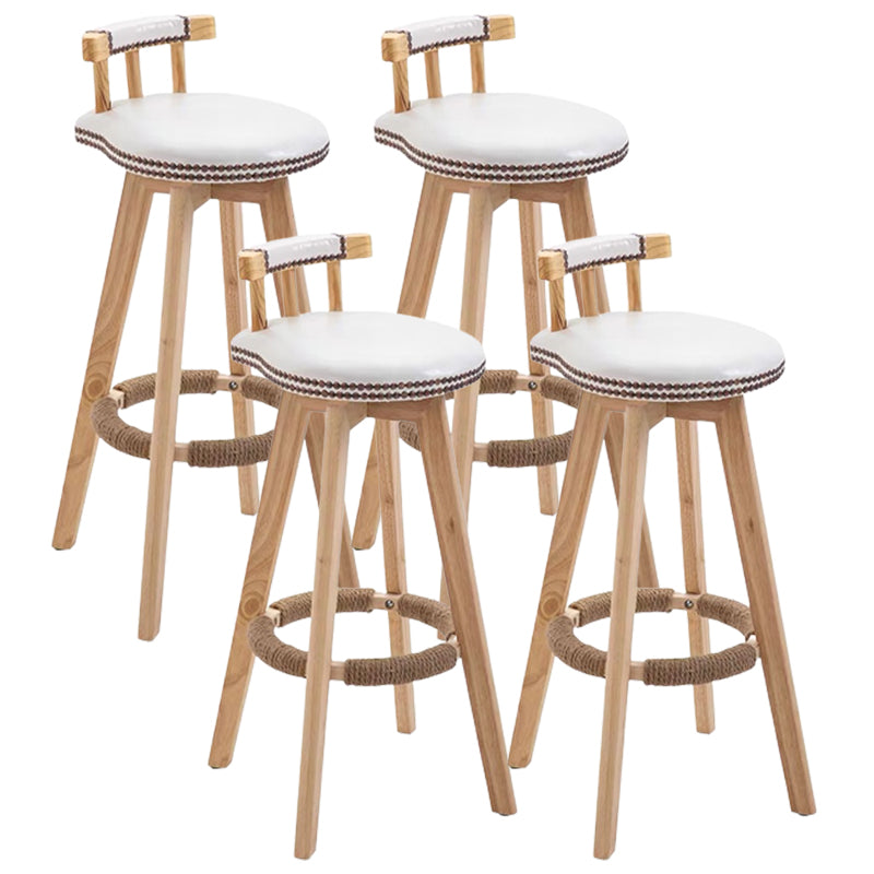 Modern Wooden Barstool Fabric Cushion in Matte Finish for Indoor