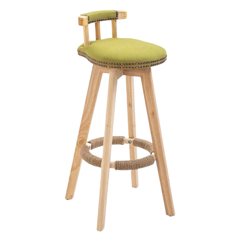 Modern Wooden Barstool Fabric Cushion in Matte Finish for Indoor