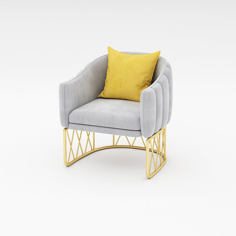 Velvet Contemporary Standard Sofa Sloped Arm Sofa for Living Room, Apartment