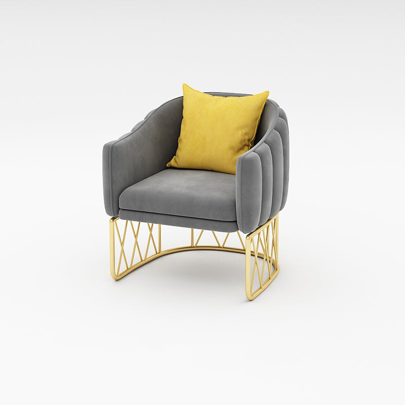 Velvet Contemporary Standard Sofa Sloped Arm Sofa for Living Room, Apartment