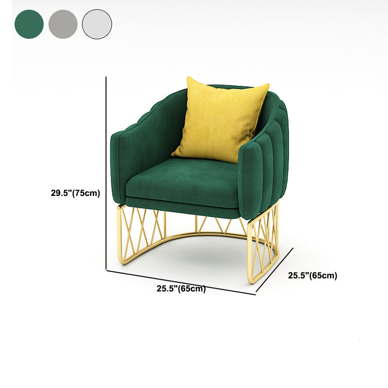 Velvet Contemporary Standard Sofa Sloped Arm Sofa for Living Room, Apartment