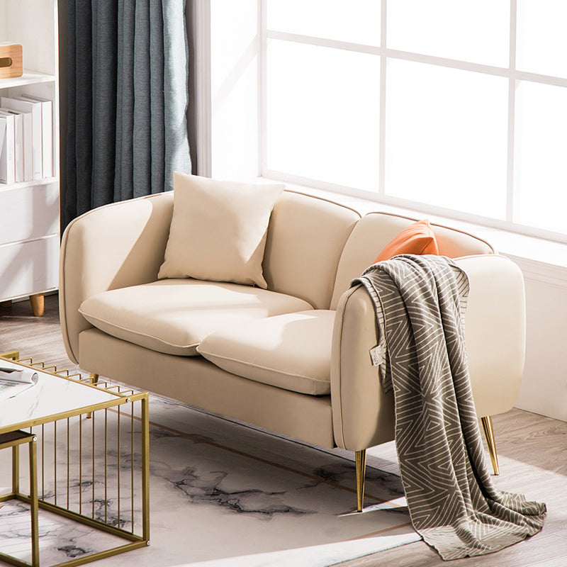 Contemporary Standard Square Arm Living Room Stationary Cotton Seating