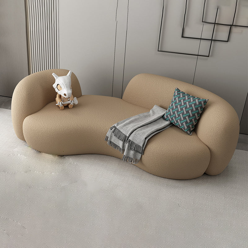 Modern Style Sofa with Curved Back and Padded Sponge Seat Sofa