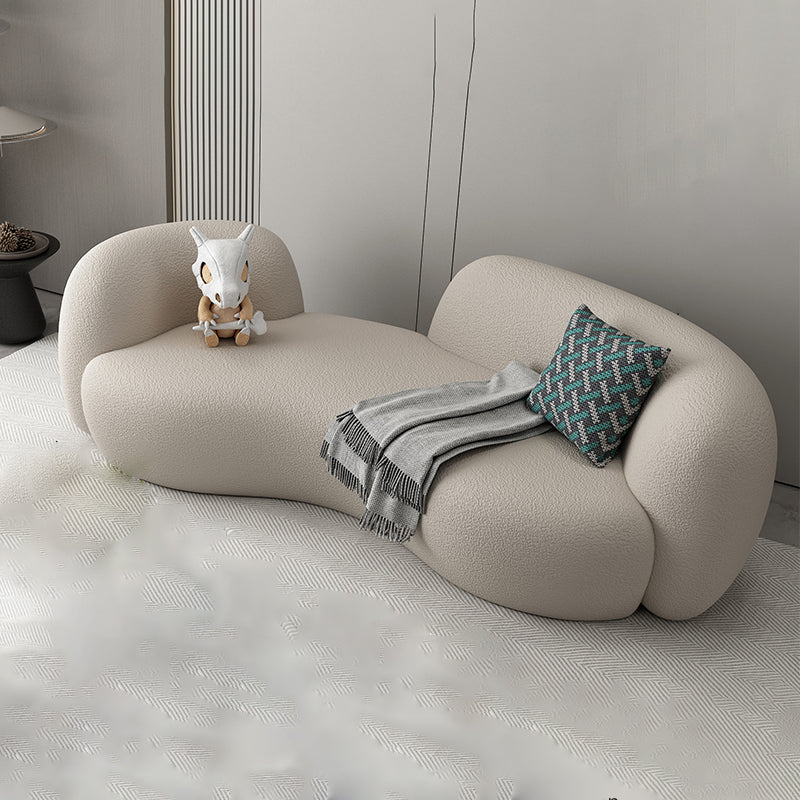 Modern Style Sofa with Curved Back and Padded Sponge Seat Sofa