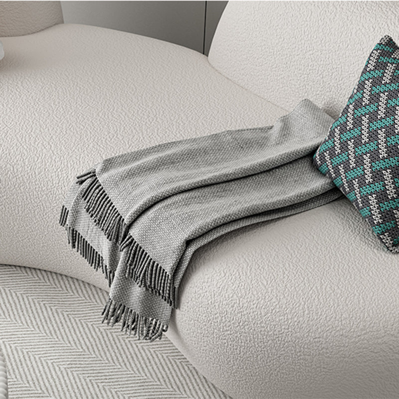 Modern Style Sofa with Curved Back and Padded Sponge Seat Sofa
