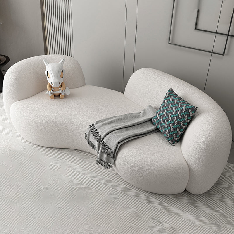 Modern Style Sofa with Curved Back and Padded Sponge Seat Sofa