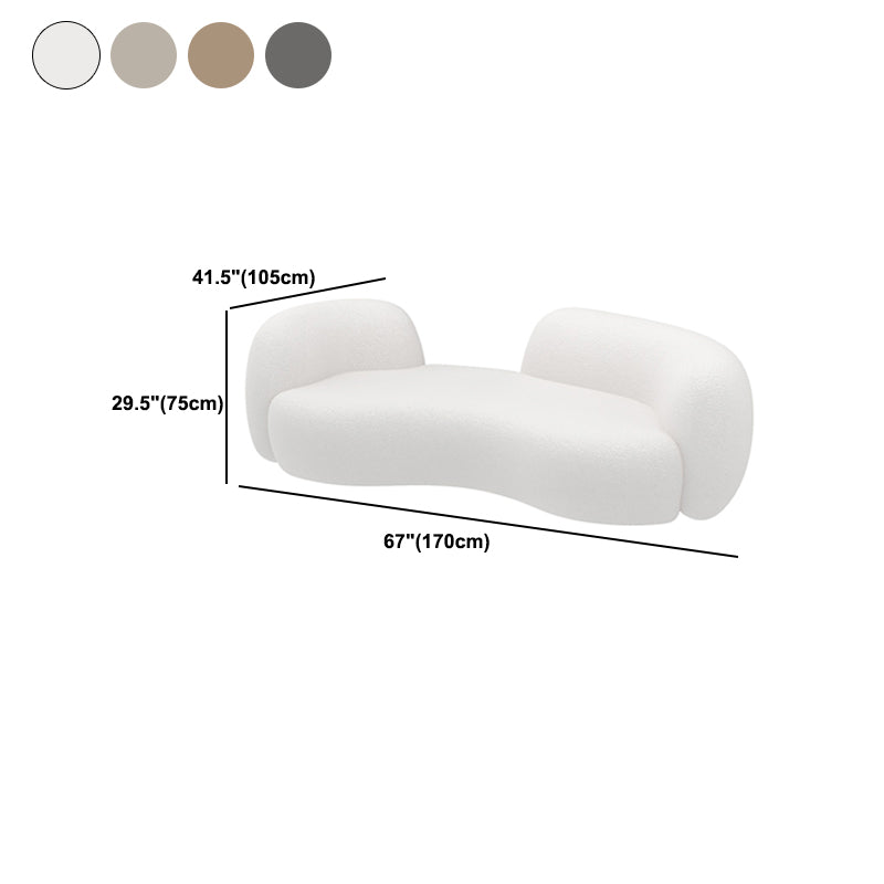 Modern Style Sofa with Curved Back and Padded Sponge Seat Sofa