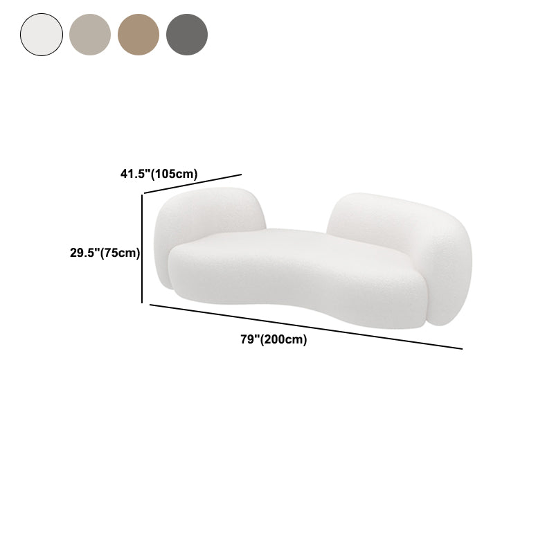 Modern Style Sofa with Curved Back and Padded Sponge Seat Sofa