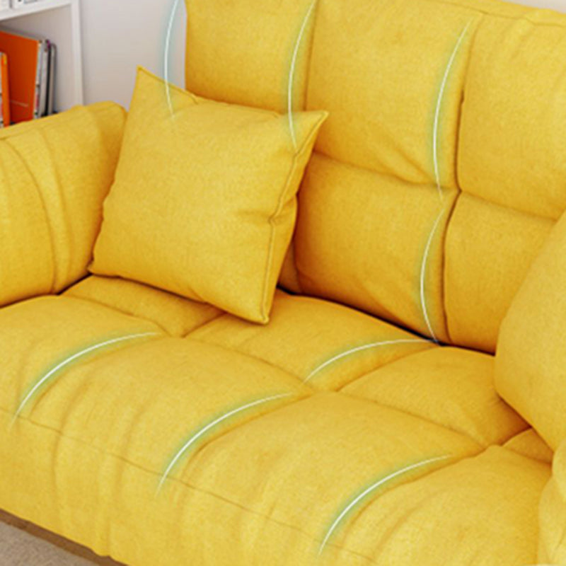 Contemporary Living Room Biscuit Back Convertible Square Arm Sofa