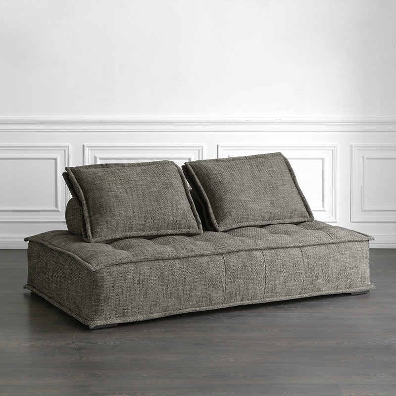 Contemporary Pillows Standard Armless Linen Stationary Seating