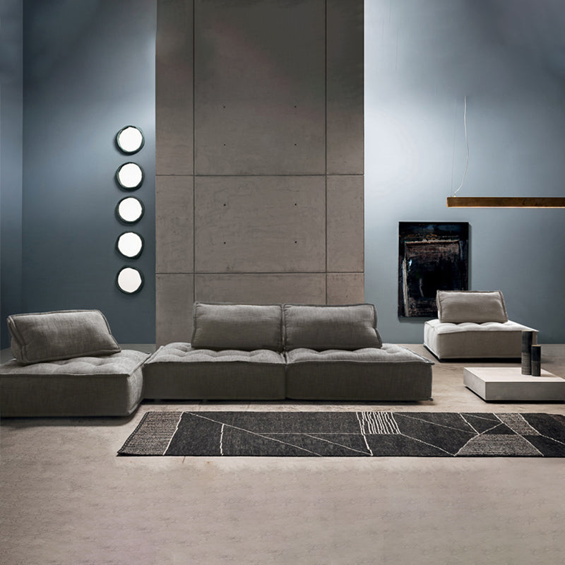 Contemporary Pillows Standard Armless Linen Stationary Seating