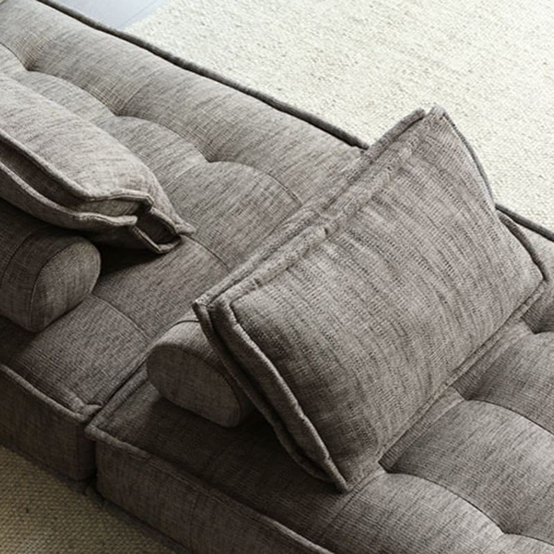 Contemporary Pillows Standard Armless Linen Stationary Seating