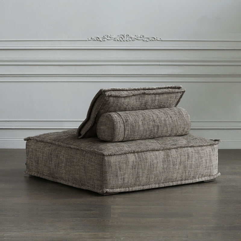 Contemporary Pillows Standard Armless Linen Stationary Seating