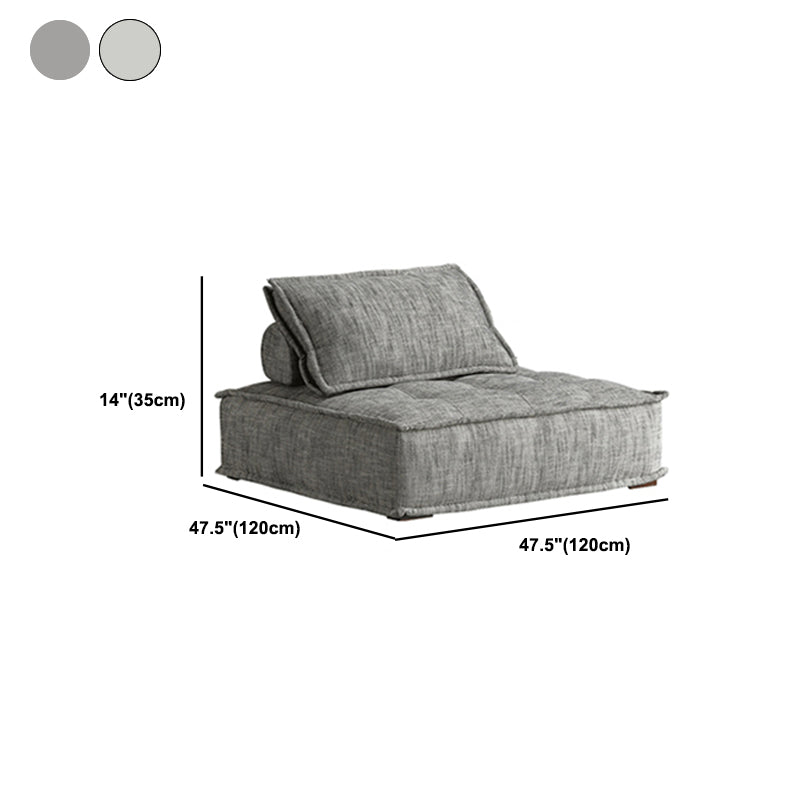 Contemporary Pillows Standard Armless Linen Stationary Seating