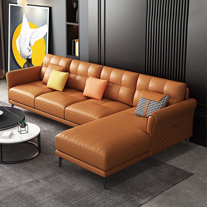 Contemporary Stain-Resistant Square Arm Stationary Cushion Back Sofa