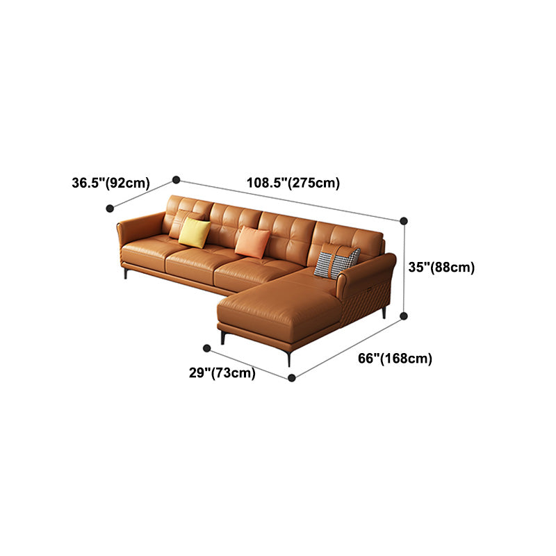 Contemporary Stain-Resistant Square Arm Stationary Cushion Back Sofa