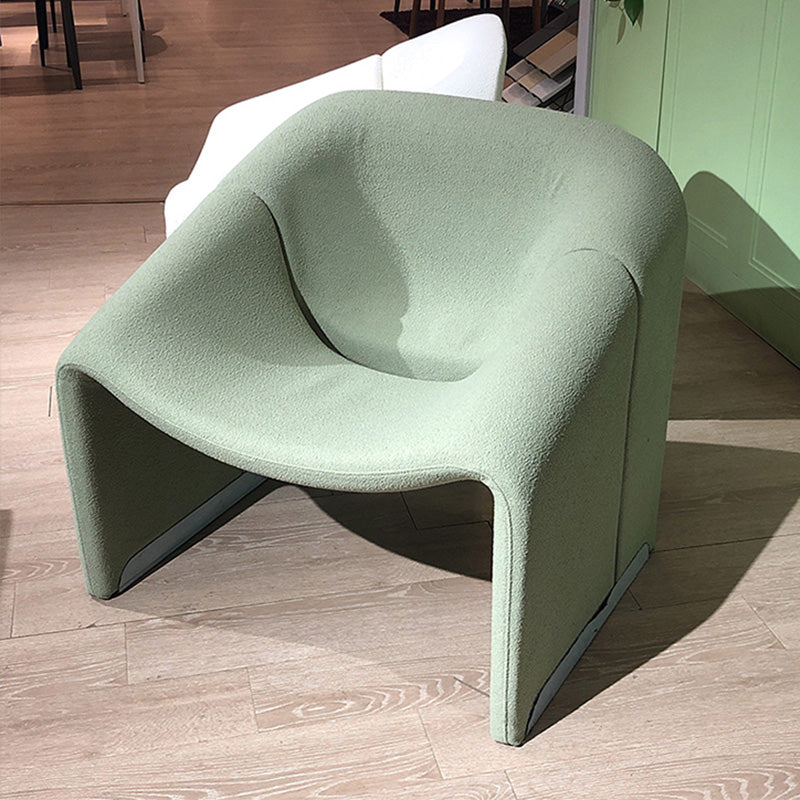 Solid Color Bedroom Solid Wood Frame Arms Included with Fabric Seat Barrel Chair