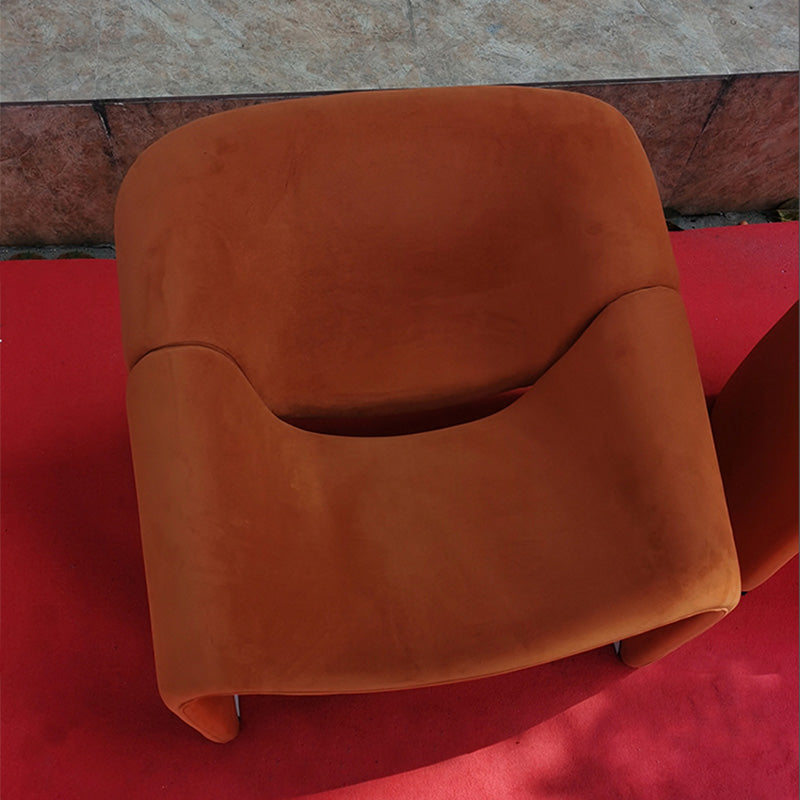 Solid Color Bedroom Solid Wood Frame Arms Included with Fabric Seat Barrel Chair