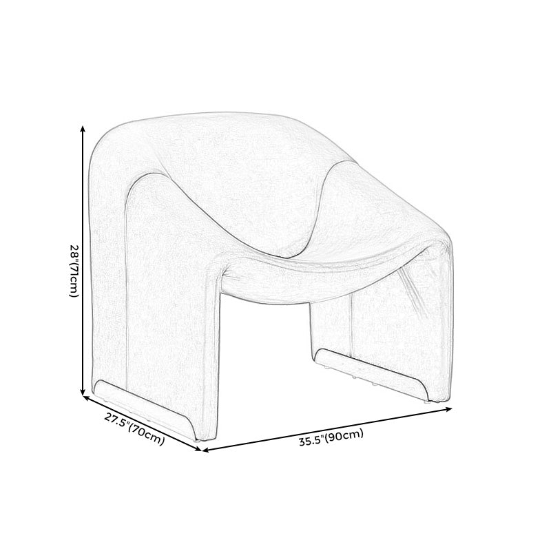 Solid Color Bedroom Solid Wood Frame Arms Included with Fabric Seat Barrel Chair