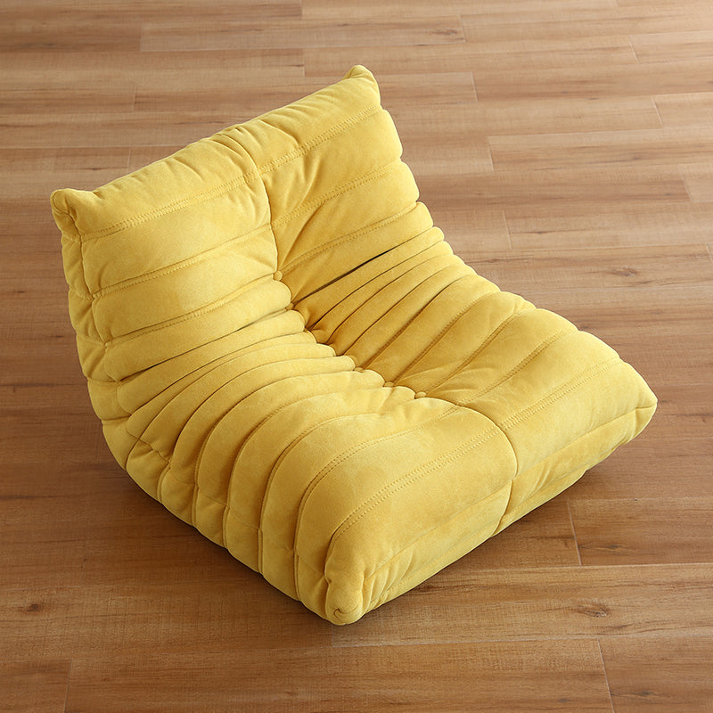 Armless Solid Color Accent Chair Set with Fabric Seat for Children