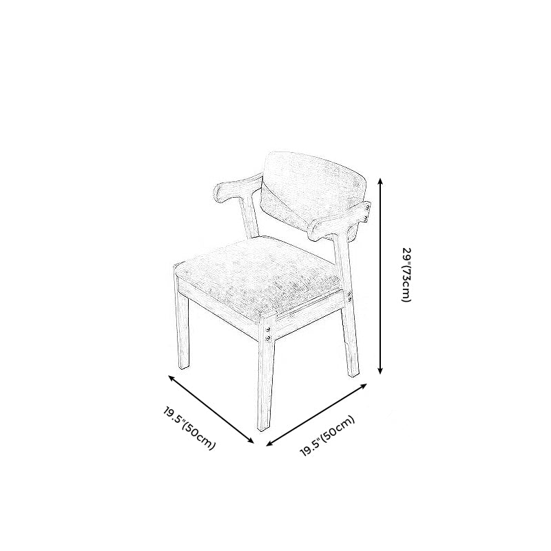 19.68" L x 19.68" W x 28.74" H Linen Arm Chair Accent Armchair for Living Room