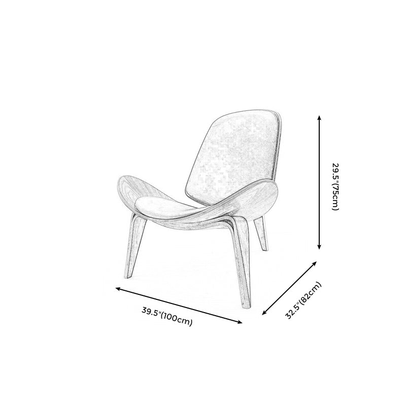 39.37" L x 32.28" W x 29.52" H Side Chair Solid Wood Accent Chair