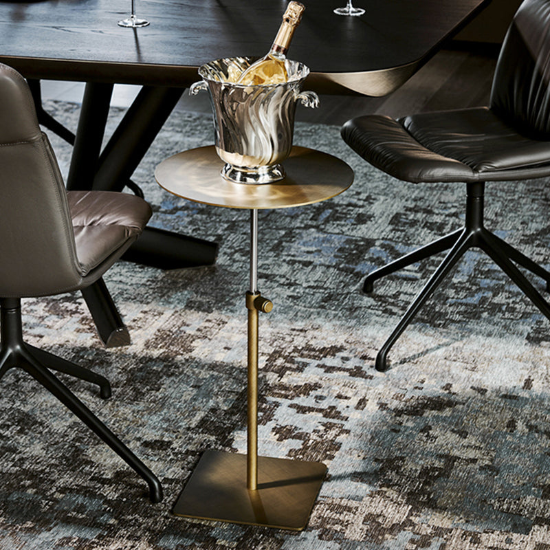 Modern Style Round/square Metal Table with Square Base Coffee Table