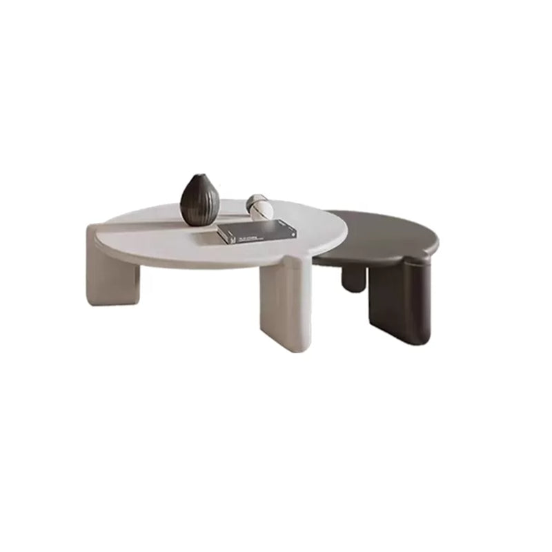 Modern Style Round Wooden Table with 3 Legs Base Coffee Table