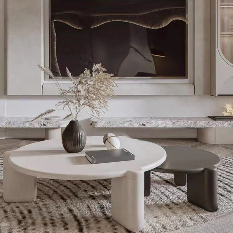 Modern Style Round Wooden Table with 3 Legs Base Coffee Table