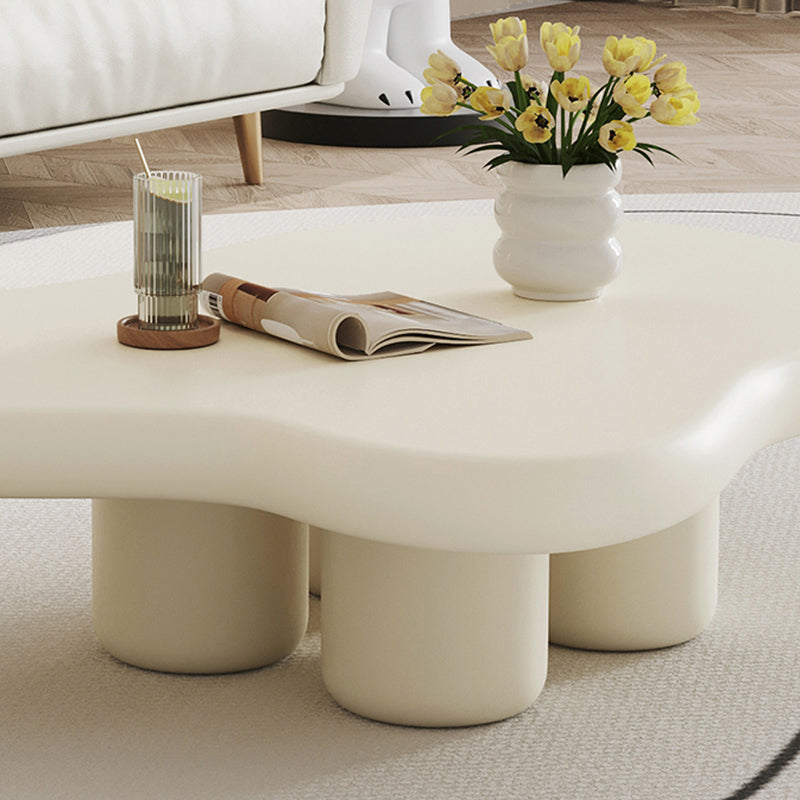 Solid Wood 4 Legs Coffee Table Modern Minimalist Coffee Table