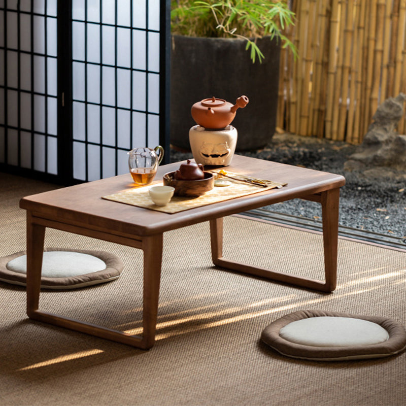 Solid Wood Rectangle Coffee Table Modern Minimalist Coffee Table