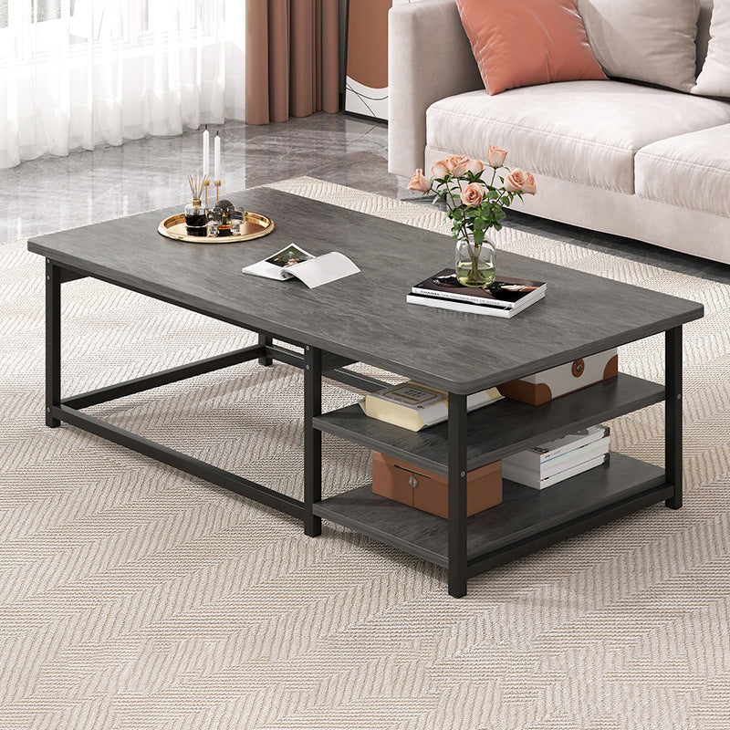 Rectangular Frame Base Wooden Table Modern Style Coffee Table