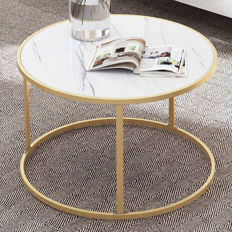 2 Piece Bunching Tables Solid Wood Coffee Table for Living Room