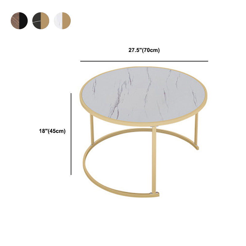 2 Piece Bunching Tables Solid Wood Coffee Table for Living Room