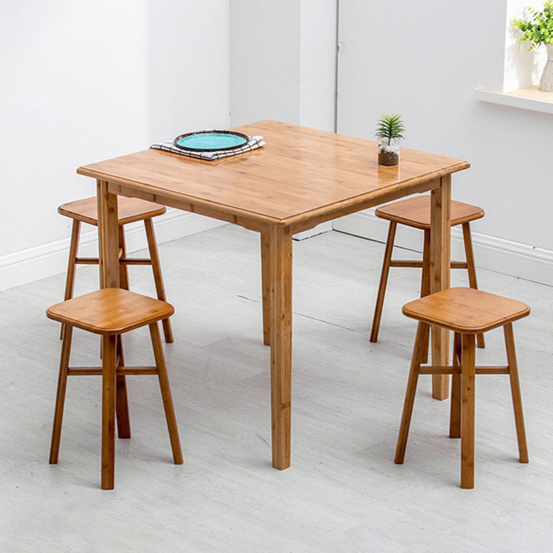 Nordic Rectangular Wooden Coffee Table 4 Legs Natural Cocktail Table