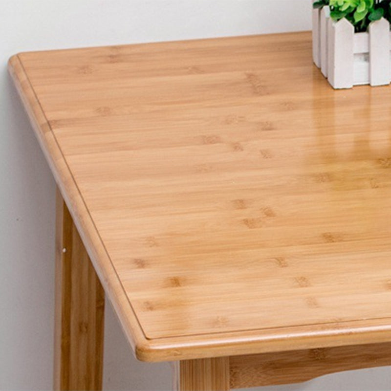 Nordic Rectangular Wooden Coffee Table 4 Legs Natural Cocktail Table