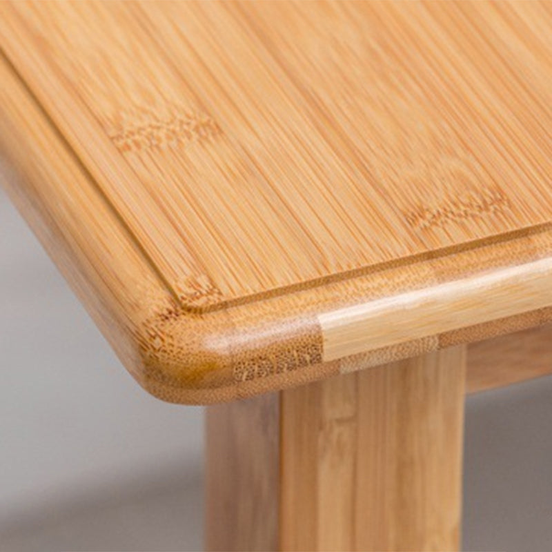 Nordic Rectangular Wooden Coffee Table 4 Legs Natural Cocktail Table