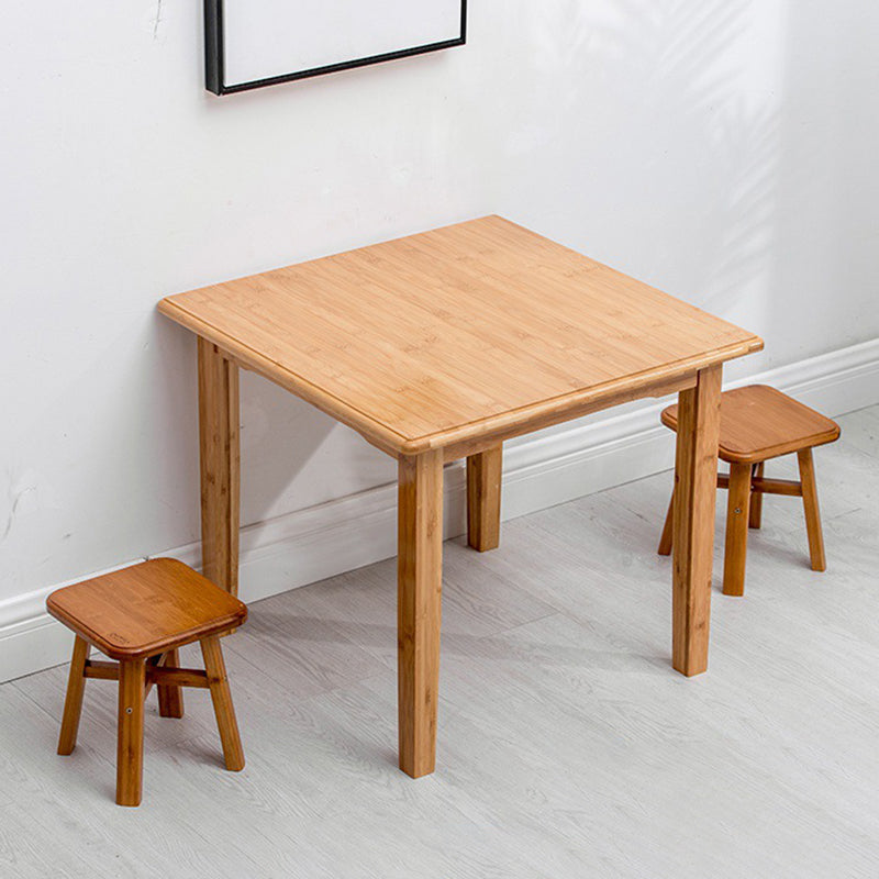 Nordic Rectangular Wooden Coffee Table 4 Legs Natural Cocktail Table