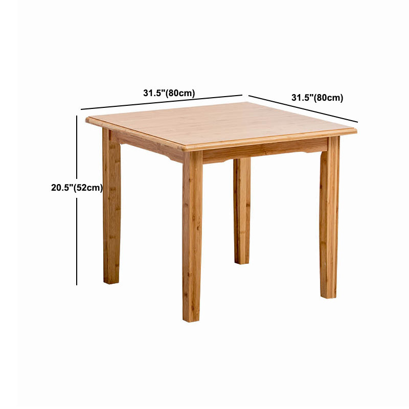 Nordic Rectangular Wooden Coffee Table 4 Legs Natural Cocktail Table