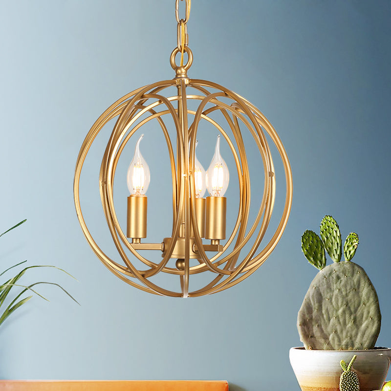 3 luci lampadario tradizionale a sospensione in metallo tradizionale candelabra soggiorno lampada a sospensione, 8 "/13"/18 "di larghezza