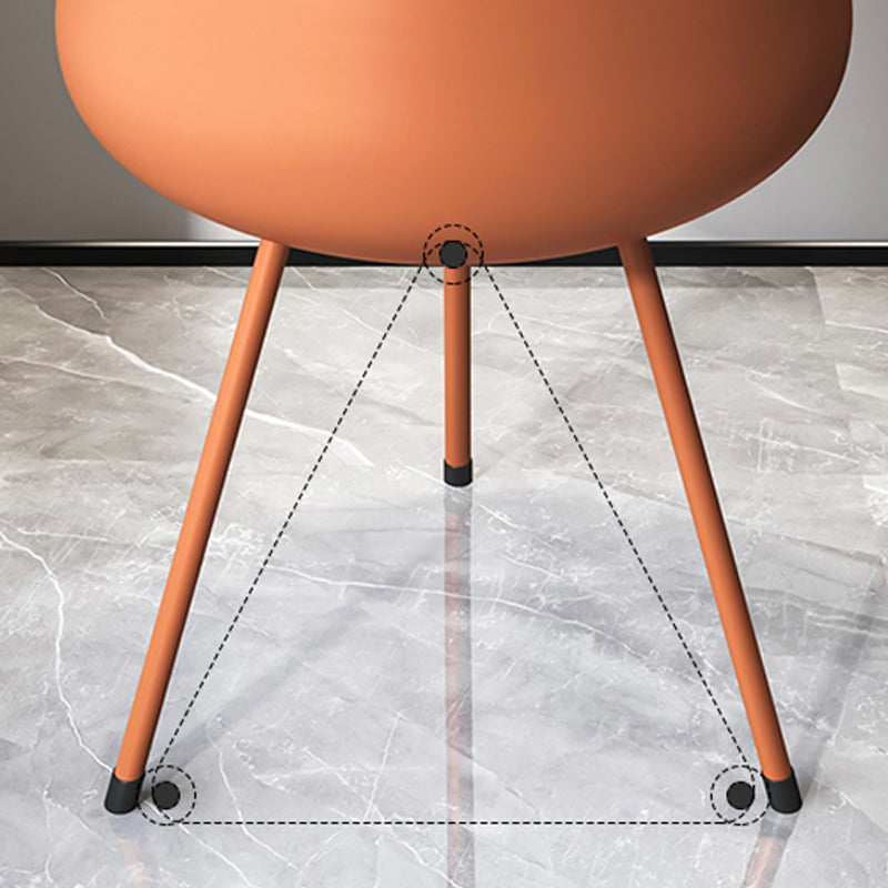 26.5" Tall Mid-Century Round Metal Top Side Table 3 Legs End Table