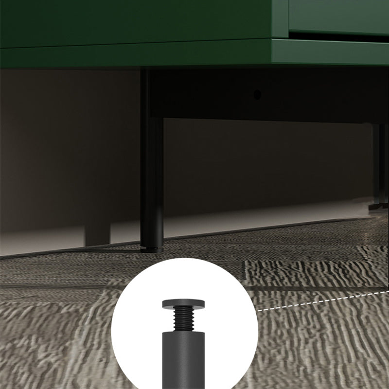 Modern Accent Chest with 6 Drawers and 4 Straight Black Legs