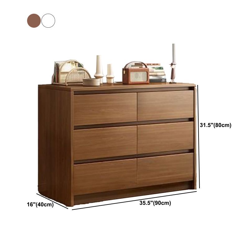 Wooden Accent Chest with Drawers Rectangle Contemporary Chest