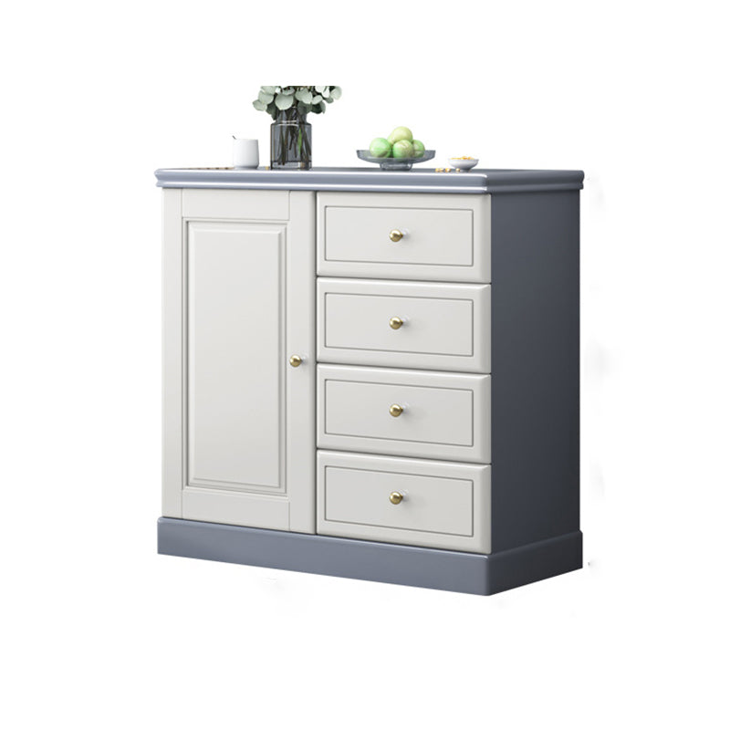 Contemporary Rectangle Accent Cabinet with Drawers Wood Storage Cabinet