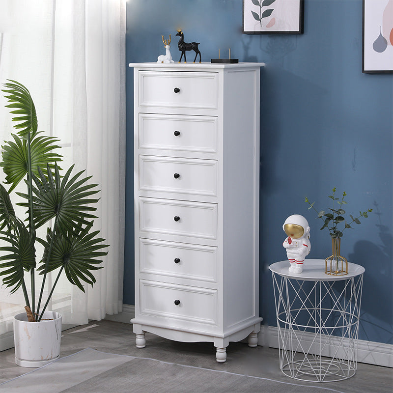 Contemporary Rectangle Accent Chest with Drawers 13.77" Wide Wood Chest