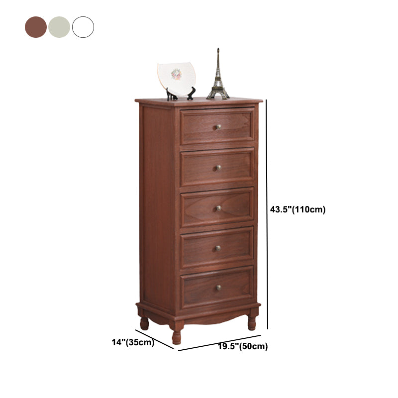 Contemporary Rectangle Accent Chest with Drawers 13.77" Wide Wood Chest