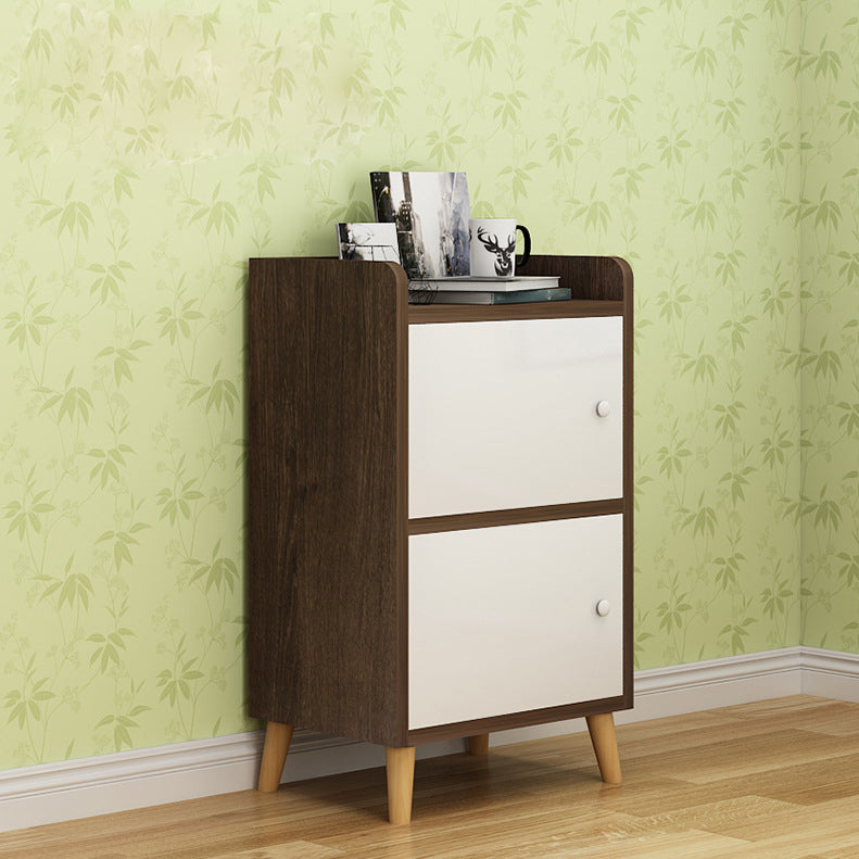 Scratch Resistant Rectangle Accent Cabinet 9.84" Wide Contemporary Wooden Cabinet