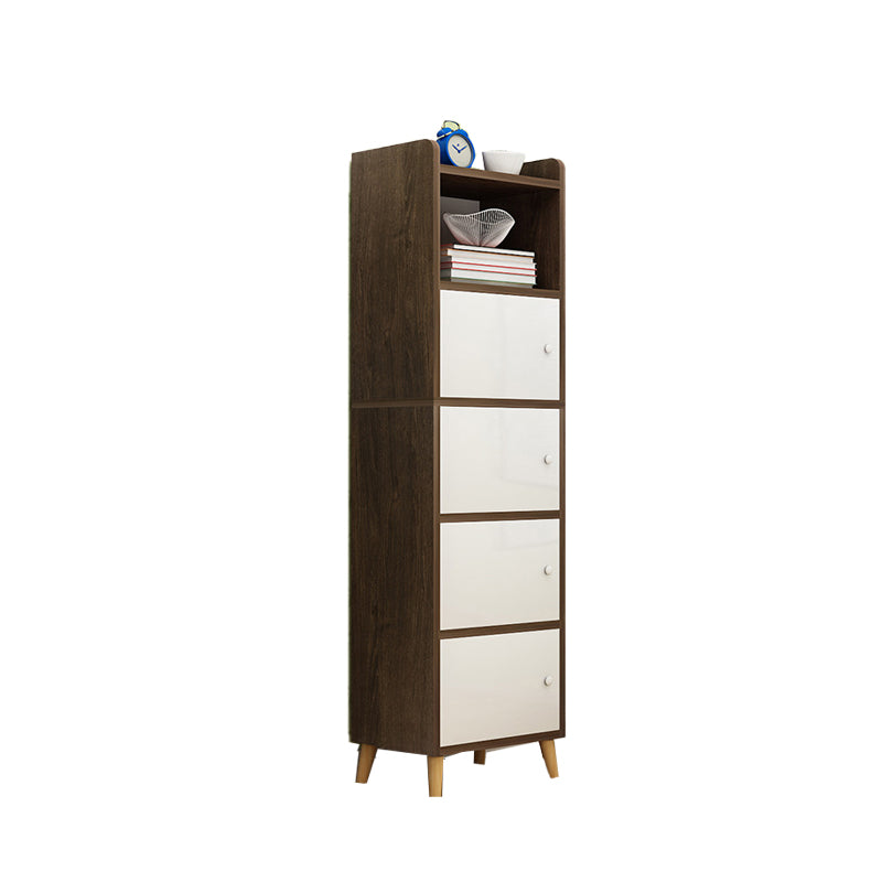 Scratch Resistant Rectangle Accent Cabinet 9.84" Wide Contemporary Wooden Cabinet